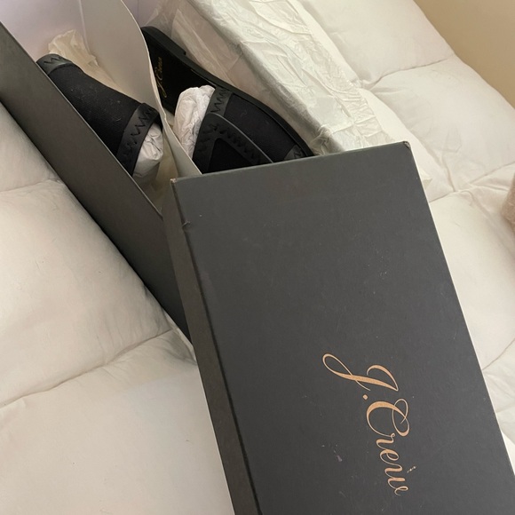 J.Crew black slides excellent condition size 5 1/2 - Picture 1 of 7